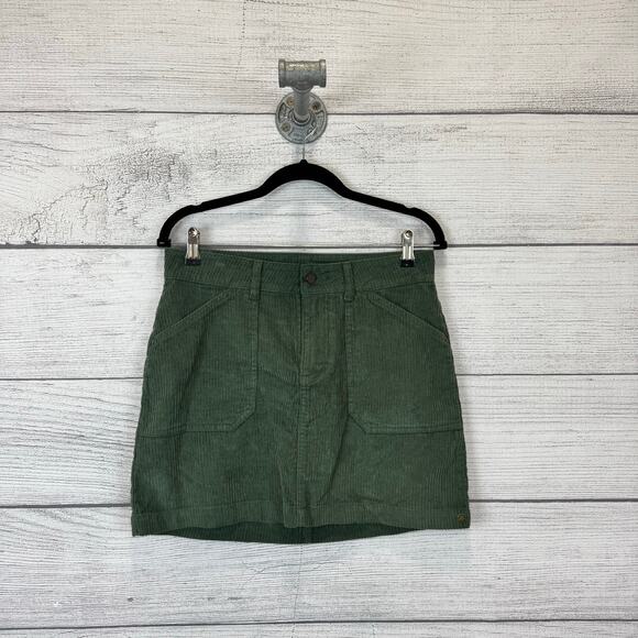 Roxy Women's Amazing Break Green Corduroy Mini Skirt Size Medium - Picture 1 of 7